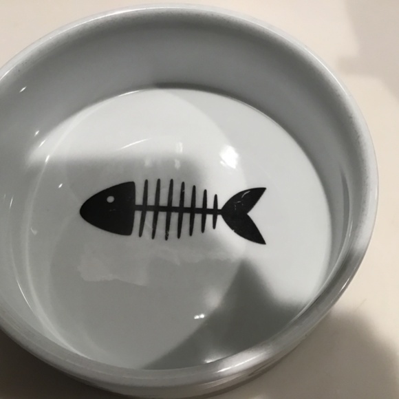 CATS & DAWGS CERAMIC ROUND CAT FOOD/WATER BOWL - Picture 2 of 6